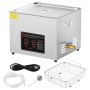 VEVOR Ultrasonic Cleaner 15 L Professional 360 W Cleaner Machine z timerem i grzałką, cyfrowy 40 kHz Ultrasonic Cleaner z koszem do zegarków, szkieł, stojaka na biżuterię, narzędzi przemysłowych, srebrny