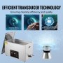 VEVOR Myjka Ultradźwiękowa Ultradźwiękowe Urządzenie Do Czyszczenia Stali Nierdzewnej 752 W 30 L Z Cyfrowym Wyświetlaczem 0-30 Minut
