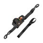 VEVOR Retractable Ratchet Straps, 50.8 mm x 3 m, Tie Down Straps with S Hooks, 1375 kg Break Strength, 2 Soft Loops, Tie Down Ratcheting for Moving, Trailers, Motorcycles, Kayaks, Car Roof, 2 Pack