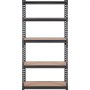VEVOR Storage Rack 907.2kg Total Load Capacity 181.4kg per Shelf Basement Rack SPCC Carbon Steel + MDF Panels Boltless Rack 75x30x152cm Workshop Rack Heavy Duty Rack Basement Rack Adjustable