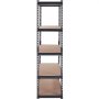 VEVOR Storage Shelf, 5-Tier Adjustable, 2000 lbs Load Capacity, Heavy-Duty Garage Shelving, Metal Organizer All-Purpose Shelf, Black, 36" L x 18" W x 72" H for Kitchen, Pantry, Basement, Bathroom, Laundry