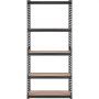 VEVOR Storage Shelf, 5-Tier Adjustable, 2000 lbs Load Capacity, Heavy-Duty Garage Shelving, Metal Organizer All-Purpose Shelf, Black, 36" L x 18" W x 72" H for Kitchen, Pantry, Basement, Bathroom, Laundry