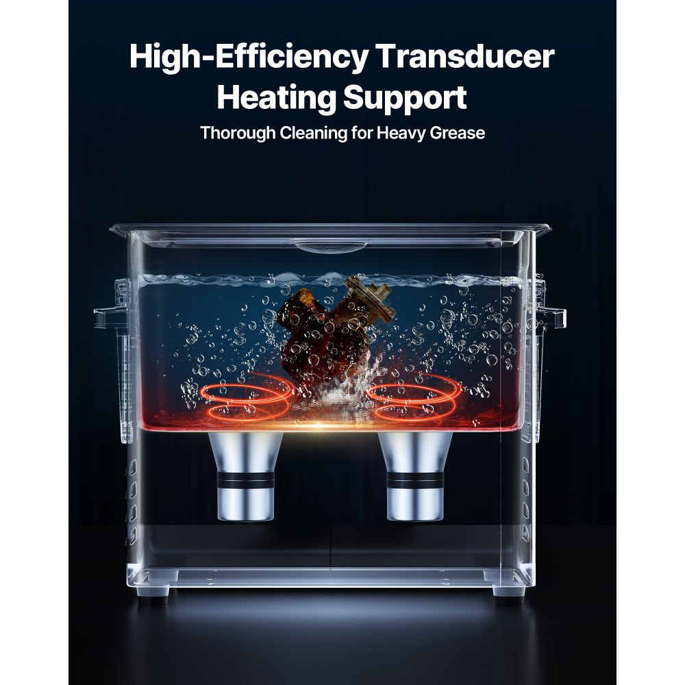 VEVOR 6 L Myjka ultradźwiękowa, profesjonalna maszyna do czyszczenia ultradźwiękowego z koszem czyszczącym i wyświetlaczem cyfrowym, 120 W, stal nierdzewna, 40 kHz, przemysłowa maszyna do czyszczenia zegarków i biżuterii