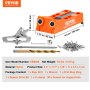 VEVOR 50-piece Pocket Hole Jig Kit, double pocket hole jig with square drive bit & C-clamps, dowel jig for drilling pocket holes and angled holes, drilling aid for woodworking