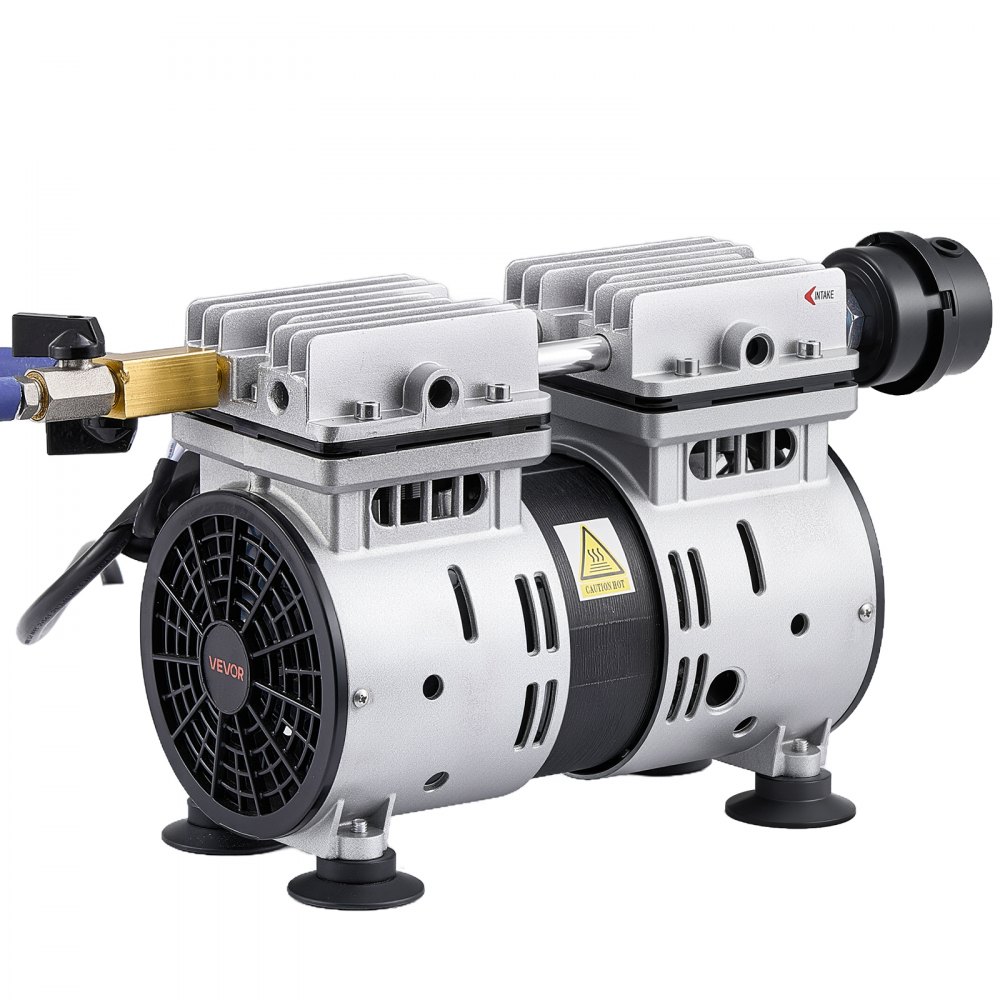 Zestaw napowietrzacza do oczka wodnego VEVOR, zawiera pompę powietrza 590 W, wąż powietrzny 30,5 m, 2 płyty dyfuzyjne Nano 360°, sprężarkę powietrza do cyrkulacji tlenu w oczku wodnym i ogrodzie.