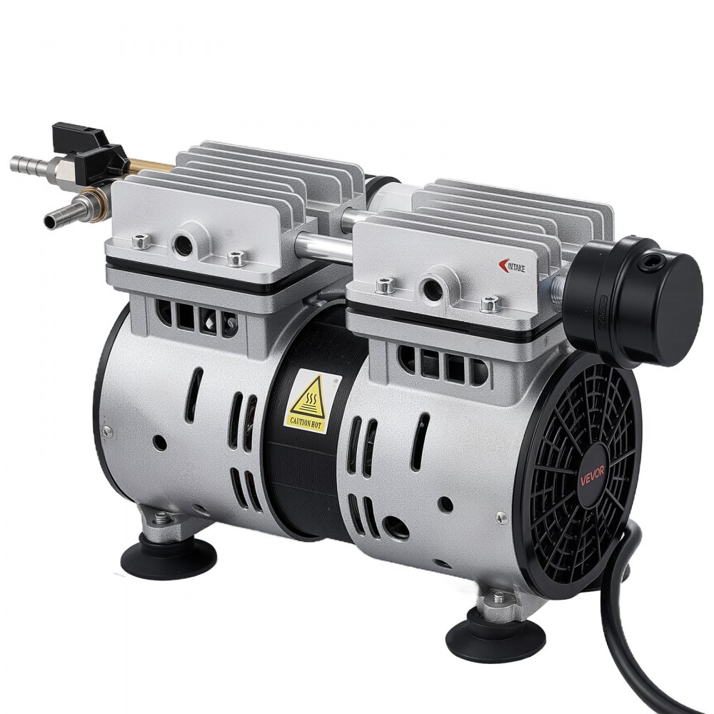 Zestaw napowietrzacza do oczka wodnego VEVOR, zawiera pompę powietrza 590 W, wąż powietrzny 30,5 m, 2 płyty dyfuzyjne Nano 360°, sprężarkę powietrza do cyrkulacji tlenu w oczku wodnym i ogrodzie.