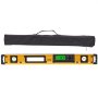 VEVOR Digital Inclinometer Aluminum Spirit Level with LCD Screen, 600mm Length, 3 Vials, Measuring Range 0-360° (4x90°), 0.5mm/m Accuracy, Memory Recording & Hold Function