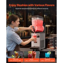 VEVOR 1x15L Slush Ice Machine Slush Ice Machine 500W Slush Machine Commercial