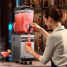 VEVOR 1x15L Slush Ice Machine Slush Ice Machine 500W Slush Machine Commercial
