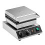 VEVOR Commercial Waffle Iron/Waffle Machine, 1750W, Non-Stick Belgian Waffle Iron, Stainless Steel with Temperature and Time Control, for Restaurants, Bakeries, and Snack Bars, Makes 4 Round Waffles