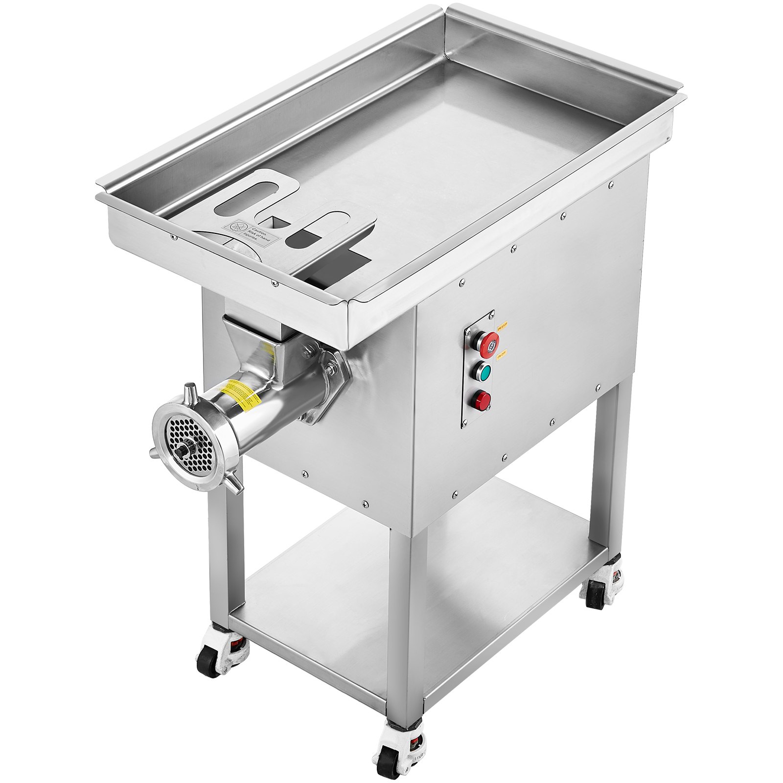 Maszynka do mielenia mięsa VEVOR 9,98 kg/min, elektryczna maszynka do mielenia mięsa o mocy 2200 W z ostrzami i płytkami mielącymi, maszyna do kiełbas, komercyjna maszynka do mielenia mięsa ze stali nierdzewnej do kuchni, restauracji, sklepu mięsnego