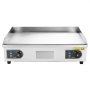 VEVOR Elektryczna płyta grillowa 4000 W 655 x 400 mm Powierzchnia grillowania 50-300 °C Płyta grillowa Gastro ze stali nierdzewnej (obudowa) Płyta grillowa stołowa z 2 szpatułkami, 2 szczotkami i 4 stopkami do steków BBQ, wtyczka nie jest dołączona