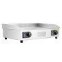 VEVOR Elektryczna płyta grillowa 4000 W 655 x 400 mm Powierzchnia grillowania 50-300 °C Płyta grillowa Gastro ze stali nierdzewnej (obudowa) Płyta grillowa stołowa z 2 szpatułkami, 2 szczotkami i 4 stopkami do steków BBQ, wtyczka nie jest dołączona