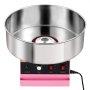 Maszyna do waty cukrowej VEVOR, 1000 W, elektryczna, różowa, idealna do domu, na karnawał, urodziny, uroczystości rodzinne, łatwa w obsłudze, z misą ze stali nierdzewnej o średnicy 52 cm, tacką do przechowywania i łyżeczką do cukru
