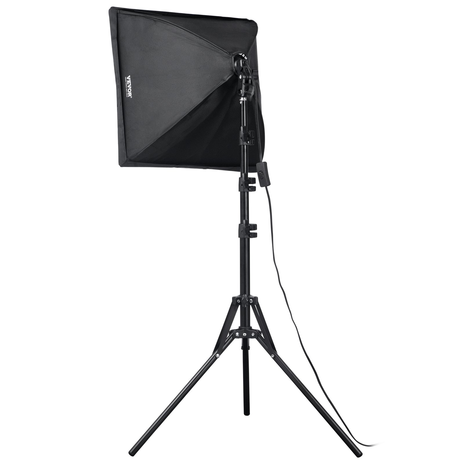 Zestaw softboxów VEVOR 400 x 400 mm, profesjonalny zestaw do studia fotograficznego z żarówkami LED o mocy 45 W, regulowaną temperaturą barwową 3000–6500 K, statywem, oświetleniem studyjnym do fotografii, nagrywania wideo i transmisji na żywo