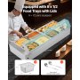 Komercyjny podgrzewacz do żywności VEVOR (8 pojemników o rozmiarze 1/2 cala), elektryczny pojemnik do podgrzewania ze stali nierdzewnej o mocy 1,7 kW ze szklaną pokrywą i chochlą do zupy, podgrzewacze do cateringu, restauracji i imprez