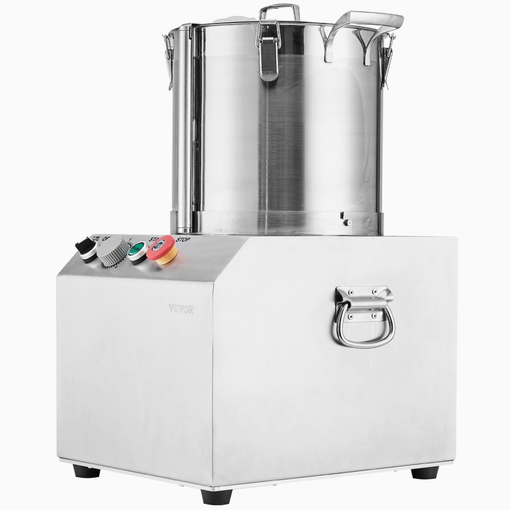 Robot kuchenny VEVOR z siekaczem do warzyw, 15 l, wykonany ze stali nierdzewnej o jakości spożywczej, z 2 dodatkowymi ostrzami w kształcie litery S, wielofunkcyjny do siekania warzyw, owoców i ziaren