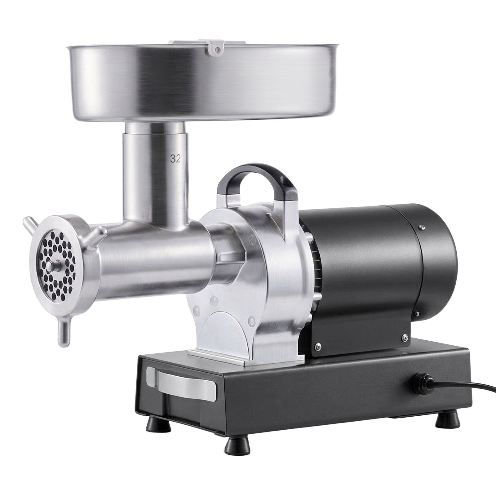 Maszynka do mielenia mięsa VEVOR, wydajność 9,5 kg/min, nr 32, elektryczna maszynka do mielenia mięsa z 3 perforowanymi tarczami, nasadka do kiełbas, 1100 W, robot kuchenny 2 w 1 ze stali nierdzewnej do kuchni i restauracji
