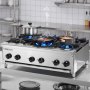VEVOR Commercial Gas Stove with 6 Burners, Propane and Natural Gas Countertop Cooking Stove Range, Stainless Steel Gas Hot Plate, Commercial Cooking Equipment for Restaurant, 42KW