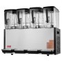 VEVOR commercial beverage dispenser with 4 tanks, juice dispenser 12 L (per tank), 510 W stainless steel iced tea beverage dispenser with 7-12 °C cooling temperature, for cold drinks, restaurant, bar, party, buffet, catering