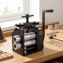 VEVOR Rolling Mill 4-in-1 Round Flat Square Half-Round Pressing Roller Mill, Manual Jewelry DIY Tool, 0.03-7 mm Adjustable Thickness, Stable & Even Rolling, for Ductile Metals, Gold, Silver, Copper