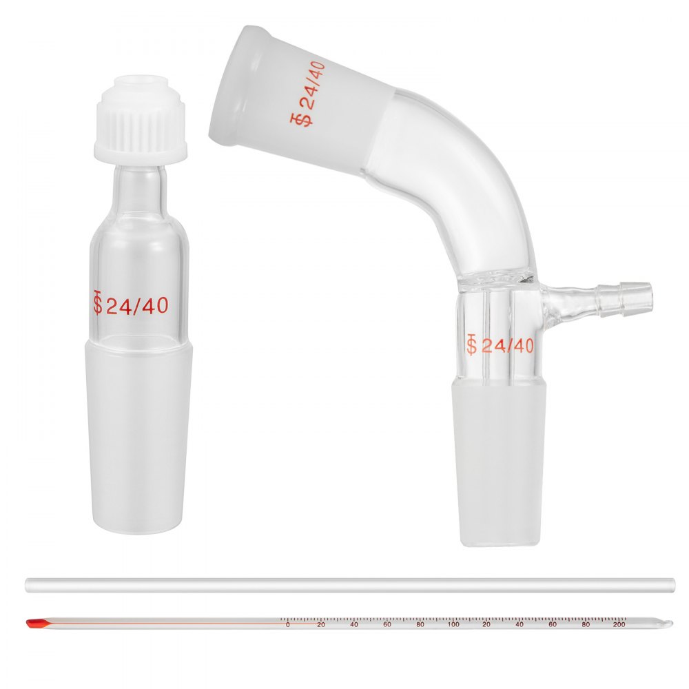 Urządzenie do destylacji VEVOR Destylacja laboratoryjna 13-częściowe szkło laboratoryjne 24/40 1000ml