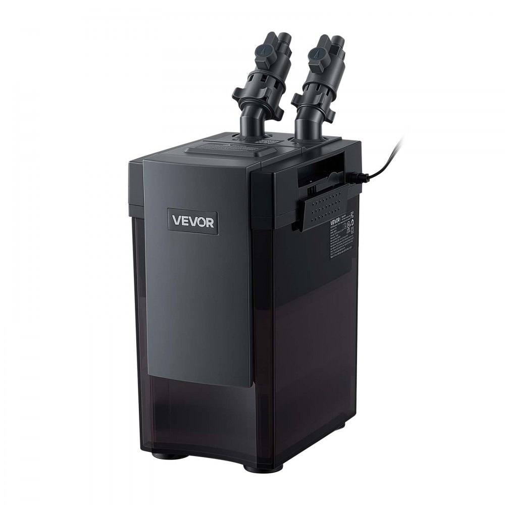 VEVOR Canister Filter 1000L/h 2-Stage External Aquarium Filter Copper Motor, for Fish Tanks, Aquariums, Adjustable Flow, Leak Protection, Powerful Water Circulation Cleaning Machine, Quite Operation