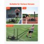VEVOR Sanki treningowe Power Sled, sanki do ćwiczeń siłowych, poprawiające szybkość podczas ćwiczeń sportowych, sprzęt fitness z uchwytem, ​​kompatybilne z talerzami o średnicy 25/51 mm, czarne