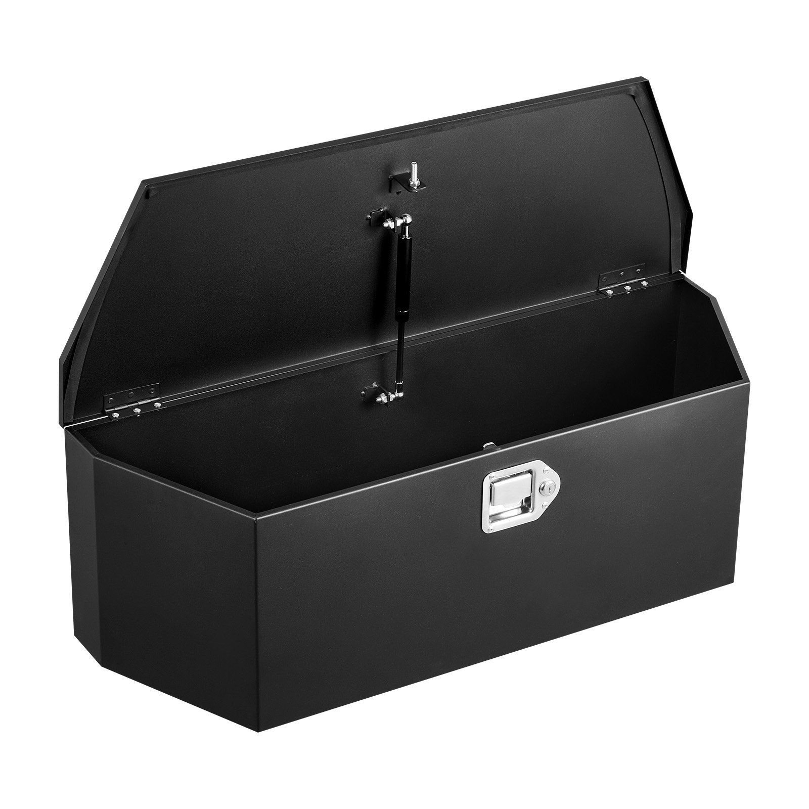 Skrzynia narzędziowa VEVOR Drawbar Box Truckbox 914 x 314 x 305 mm wykonana ze stali, nośność 50 kg, z zamkiem i kluczykami, do przyczep typu pickup, kamperów, SUV-ów, pojazdów terenowych, czarna