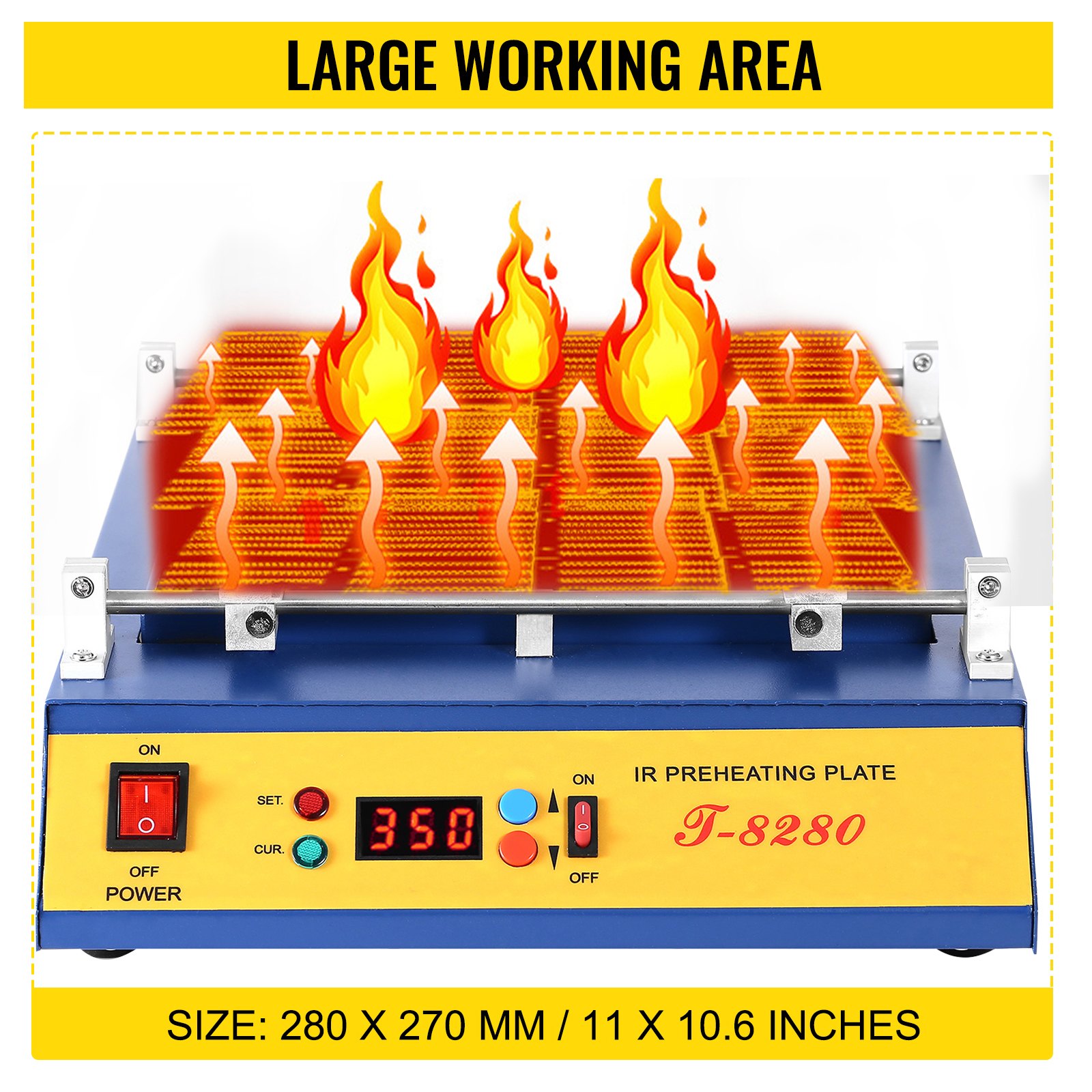 VEVOR 1600W Podgrzewacz IR Podgrzewacz PCB T-8280 Stacja lutownicza na podczerwień