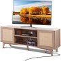 VEVOR Rattanowa szafka pod TV 191cm pod TV Boho Szafka pod TV Szafka pod TV Dąb