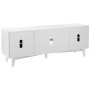 VEVOR Rattan TV Stand 191cm TV Boho TV Cabinet White TV Cabinet