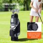 Torba golfowa VEVOR z 14-stopniowym organizerem u góry, 41 cali, 13 kieszeni, wysokiej jakości nylonowa torba na wózek, wytrzymała torba golfowa z uchwytami, osłoną przeciwkurzową i odpinanymi paskami dla mężczyzn i kobiet, czarny, blokowy wzór