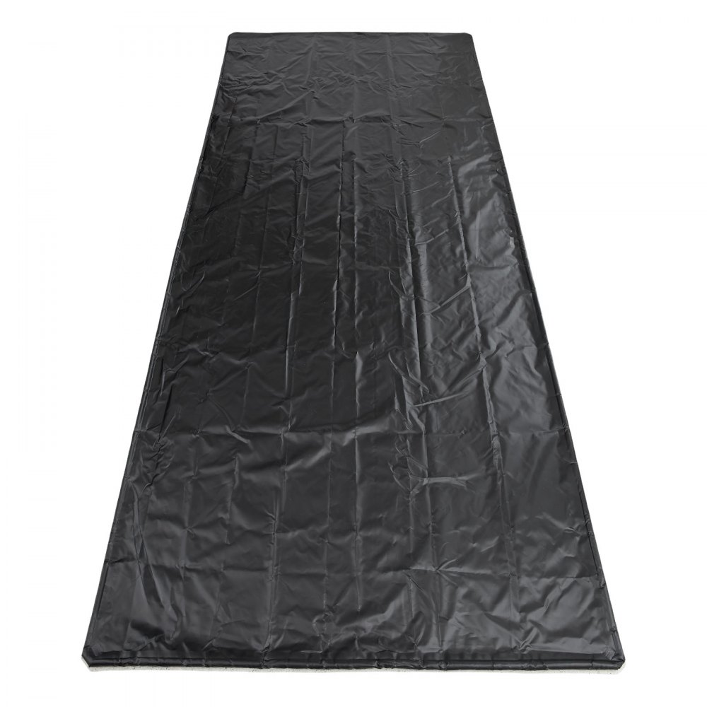 VEVOR Containment Mat, 2.4 x 5.5 m, Non-Slip PVC Garage Floor Mat with a Cleaning Squeegee Broom, Heavy Duty Durable Waterproof Containment Protection from Snow, Rain and Mud for Cars Parking, Black