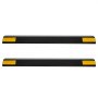 VEVOR Parking Stopper, 446 mm 2 Pcs Heavy Duty Parking Aid for Garage, PP Curb Garage Floor Stopper with Reflective Strips, Vehicles Gadgets for Cars Vans Trucks Tire Wheel Guide Block Stops Bumpers