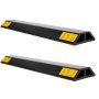 VEVOR Parking Stopper, 446 mm 2 Pcs Heavy Duty Parking Aid for Garage, PP Curb Garage Floor Stopper with Reflective Strips, Vehicles Gadgets for Cars Vans Trucks Tire Wheel Guide Block Stops Bumpers
