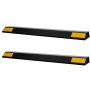 VEVOR Parking Stopper, 446 mm 2 Pcs Heavy Duty Parking Aid for Garage, PP Curb Garage Floor Stopper with Reflective Strips, Vehicles Gadgets for Cars Vans Trucks Tire Wheel Guide Block Stops Bumpers