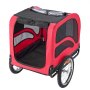 Przyczepa rowerowa dla psa VEVOR, do 45 kg, wózek dla zwierząt, transporter rowerowy dla małych i dużych psów, składana rama z kołami, uniwersalny zaczep rowerowy, w zestawie flaga, wewnętrzna smycz, 1350 x 720 x 840 mm