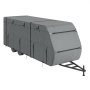 VEVOR Caravan Protective Cover for 8.5-9.4 m Caravans, Waterproof and Windproof Oxford Fabric Caravan Cover, Universal Caravan Cover with Storage Bag, Repair Patch, and Straps