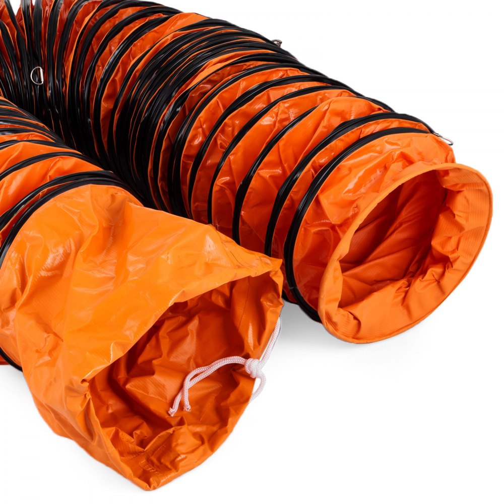 VEVOR 16 stóp wąż do ciepłego powietrza wąż do transportu powietrza PVC, długość 4,9 m wąż wentylacyjny, waga 4,48 kg średnica wentylatora przeciwwybuchowy 35 x 35 x 18 cm okrągły system średnica wentylatora