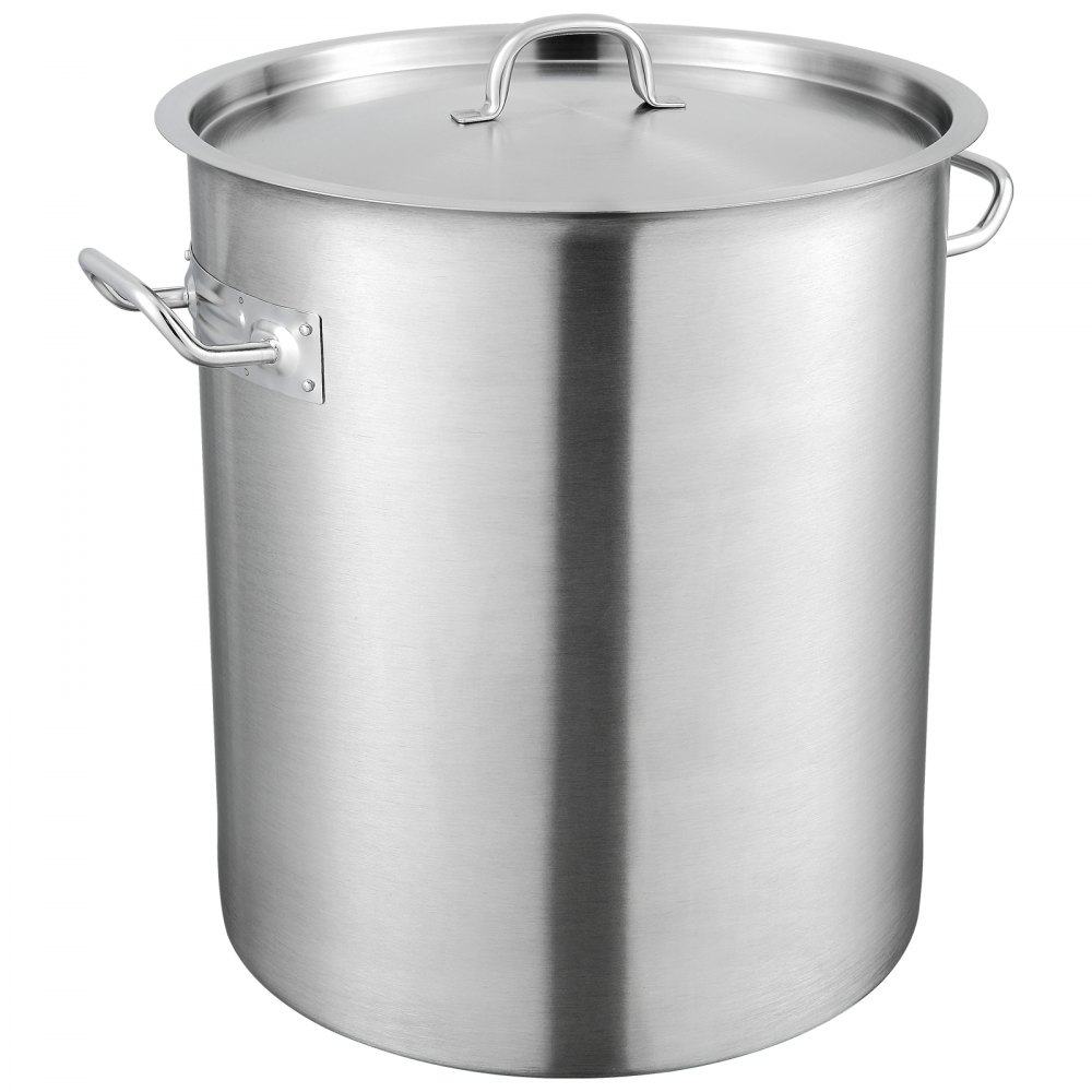 VEVOR 39,7-litrowy garnek ze stali nierdzewnej, 350 x 410 mm, duża pojemność, garnek do zupy z dnem kompozytowym, odpowiedni do gotowania szparagów i sosu, praktyczny garnek kuchenny do dużych składników, garnek do kuchenek indukcyjnych, garnek do gotowania indukcyjnego