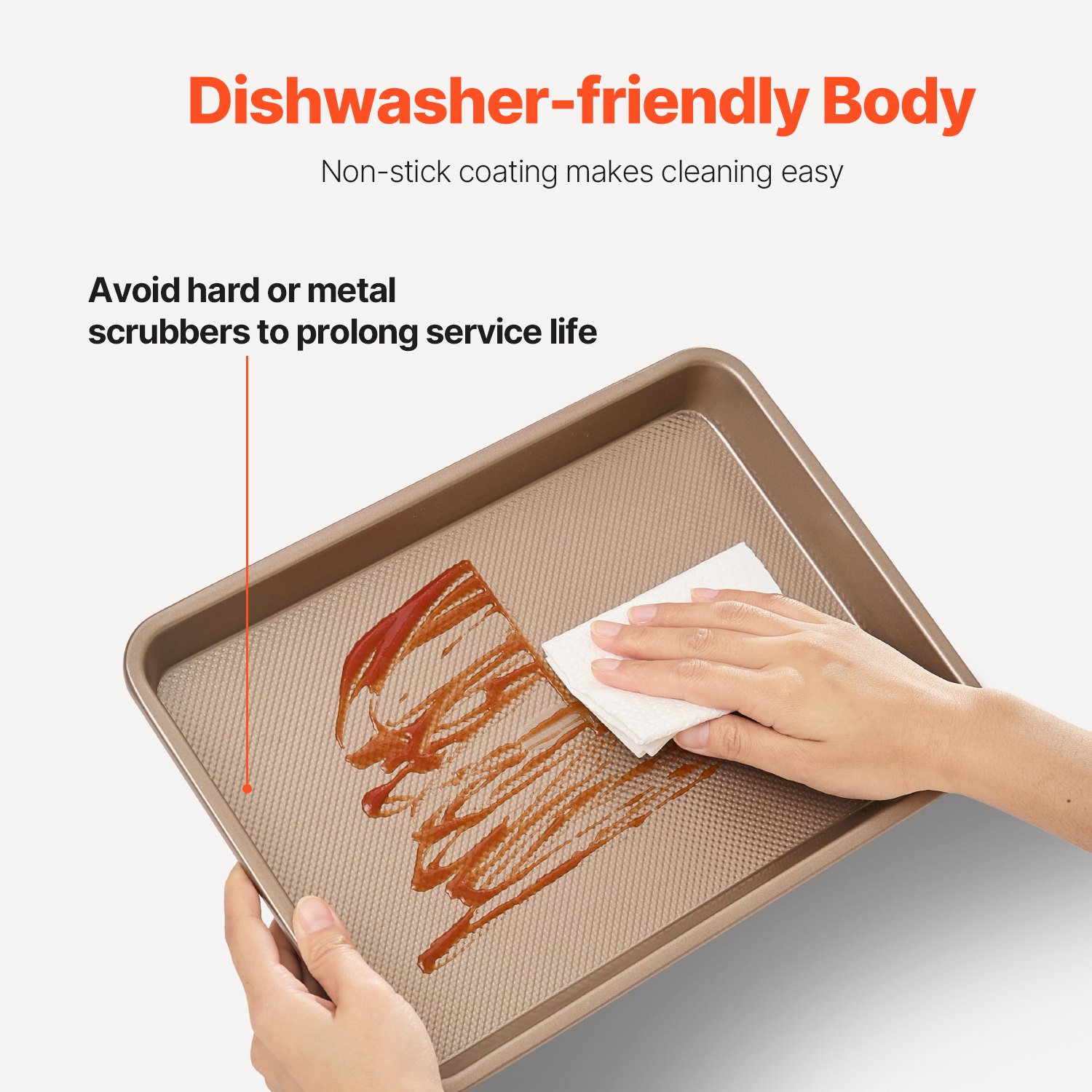 Zestaw naczyń do pieczenia VEVOR, 8 elementów, nieprzywierająca stal węglowa, talerze i tace, zestawy naczyń do pieczenia i gotowania do piekarnika kuchennego z silikonowymi uchwytami, do ciasteczek, ciast, muffinek, chleba, złoty