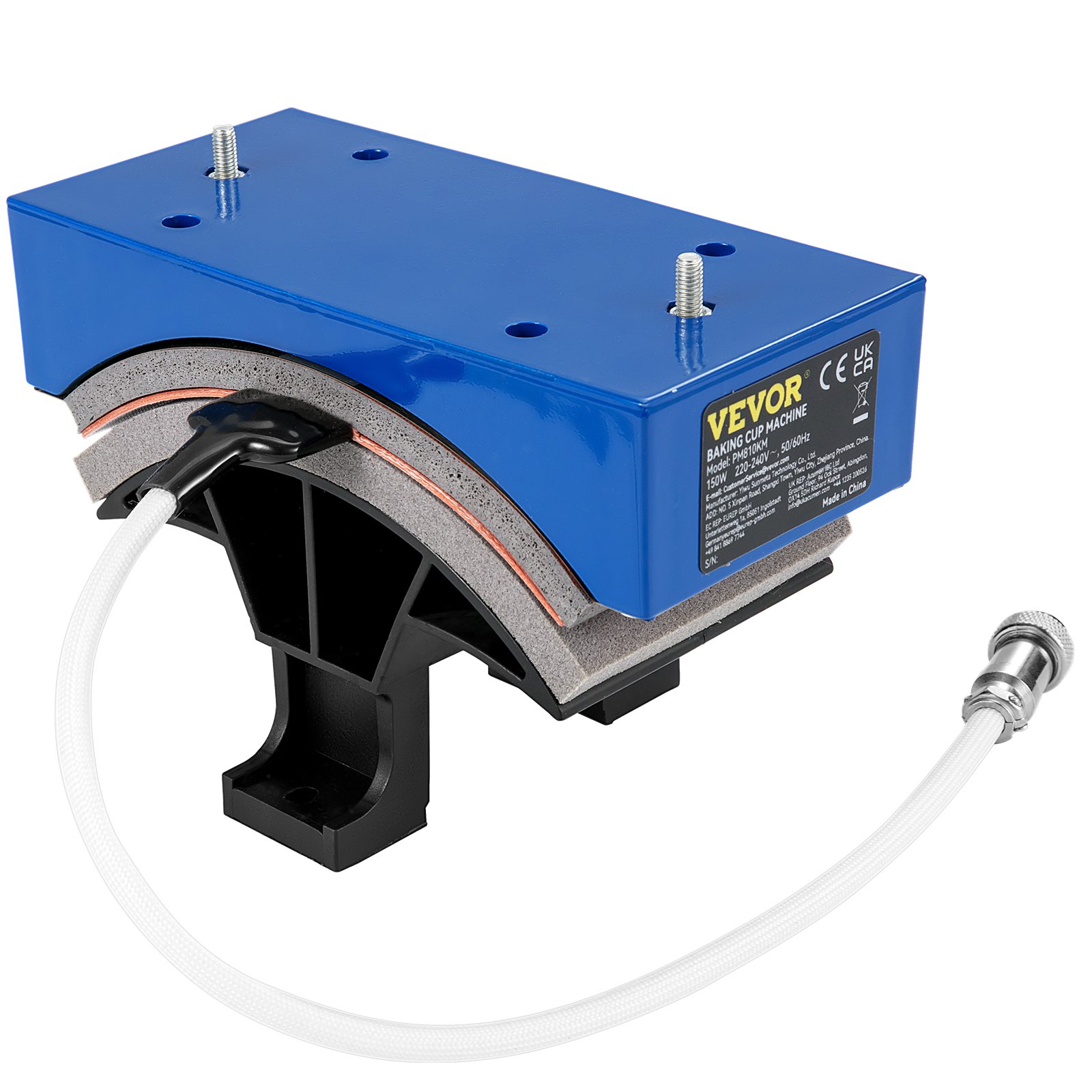 VEVOR Prasa do nasadek prasa termiczna 15x8cm prasa do nakrętek 220V