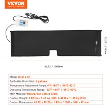 VEVOR 5-Gal Metalowy podgrzewacz kubełkowy 250 W -17,78-62,78°C Regulowany termostat