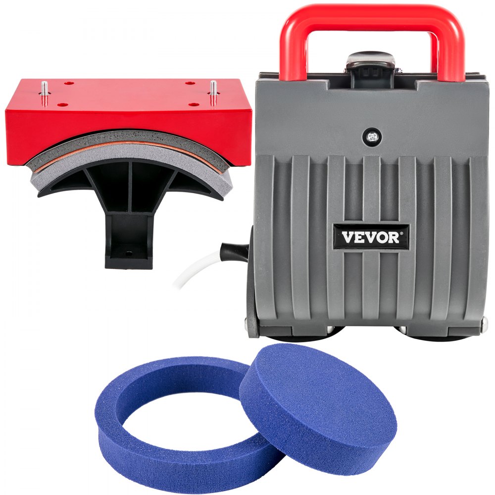 Prasa termiczna VEVOR 5 w 1 do nadruku na koszulkach, 29 x 38 cm, 1000 W, 50 Hz, prasa tekstylna z kablem o długości 1,5 m, do przenoszenia wzorów na koszulki, czapki i kubki, kolor czerwony