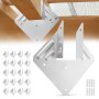 VEVOR 25 szt. Łączniki drewniane Łączniki belek Wsporniki słupów Wymiary wewnętrzne 40x21x63mm