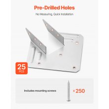 VEVOR 25 szt. Łączniki drewniane Łączniki belek Wsporniki słupów Wymiary wewnętrzne 40x21x63mm