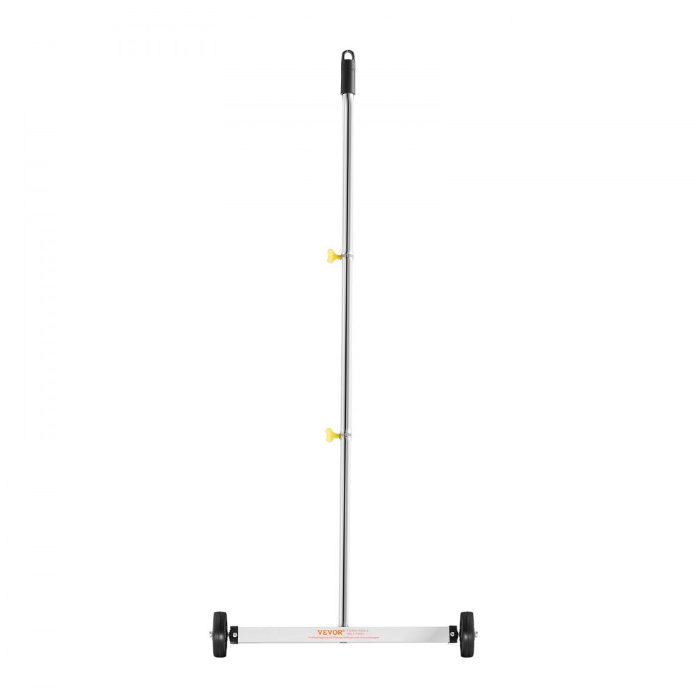 VEVOR Magnetyczna zamiatarka z kołami, 43 cm, udźwig 4,5 kg, magnetyczna szczotka z regulowanym uchwytem, ​​do zbierania gwoździ i śrub, czyszczenia garaży, prac dachowych