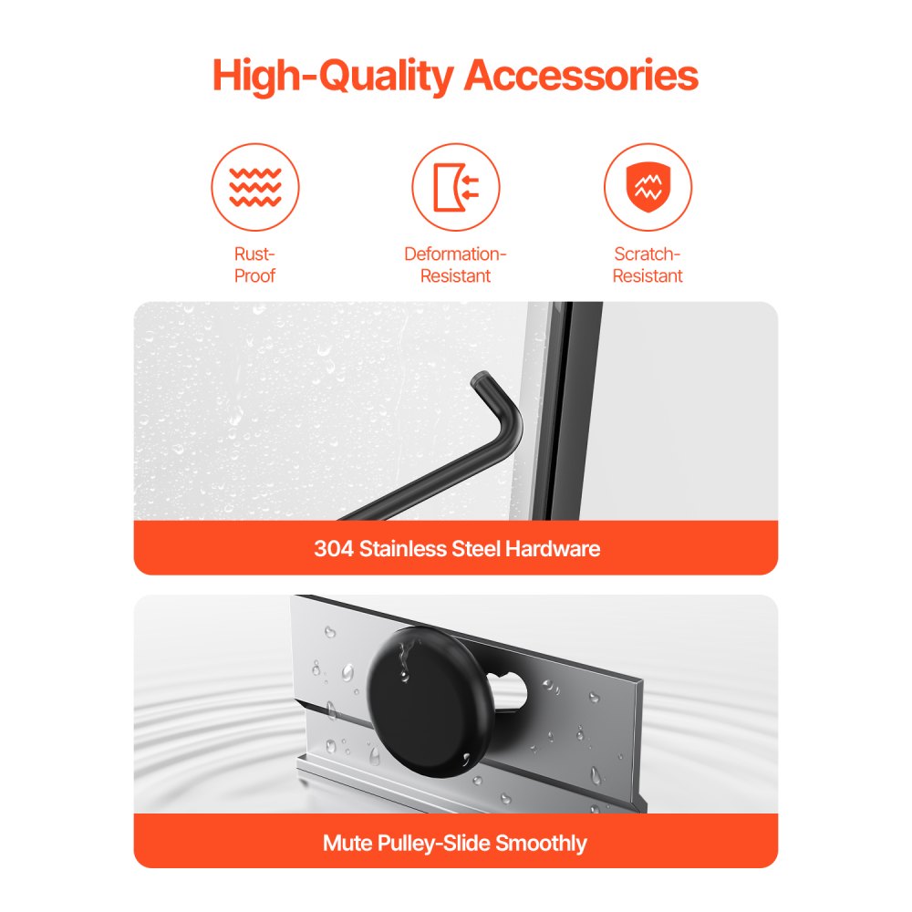 Drzwi do wanny i prysznica VEVOR (1422-1524 x 1524 mm / szer. x wys.) Półramowe drzwi przesuwne do wanny, półramowe drzwi obejściowe do wanny ze szkłem hartowanym o grubości 1/4 cala odpornym na stłuczenie i uchwytem ze stali nierdzewnej