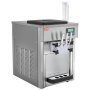 VEVOR Komercyjna maszyna do lodów, 1800 W, 3 smaki, blat do lodów miękkich, 2 zasobniki po 4 l, 2 cylindry po 1,8 l, ekran LCD, automatyczne czyszczenie, wstępne chłodzenie